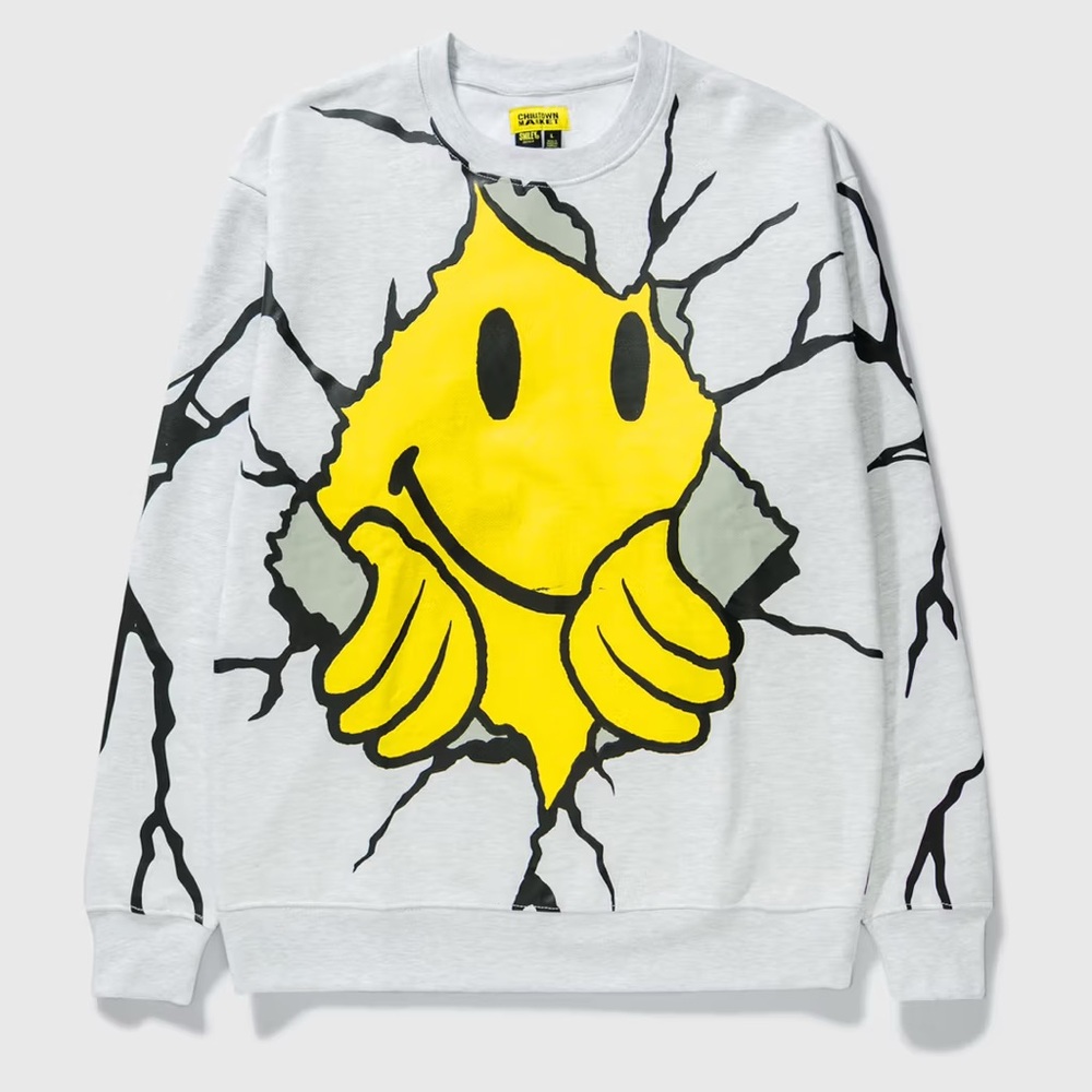 Chinatown Market Smiley Dry Wall Breaker Sweatshirt